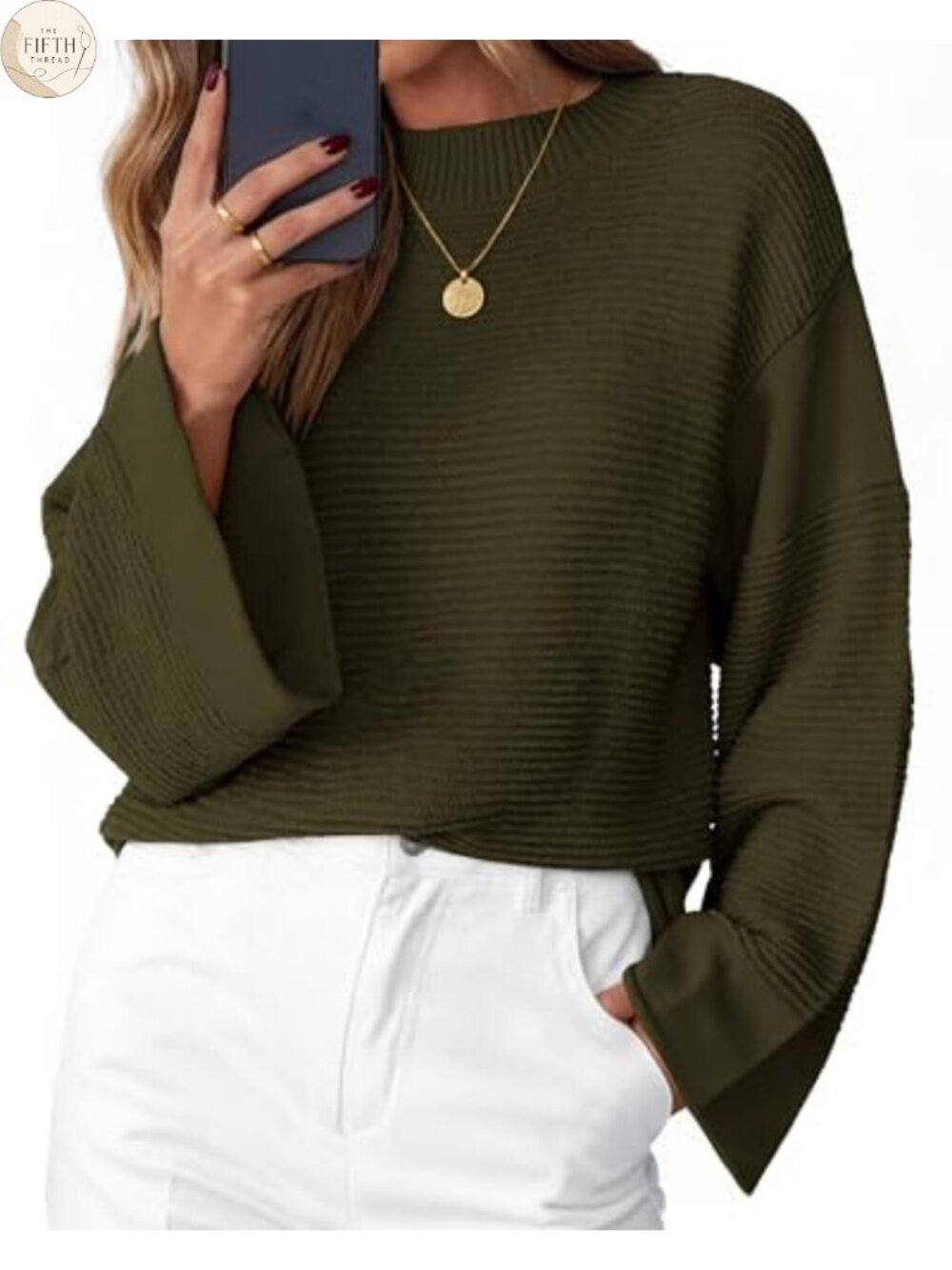 Oversized Chunky Ribbed Knit Pullover Sweater Long Sleeve Crew Neck